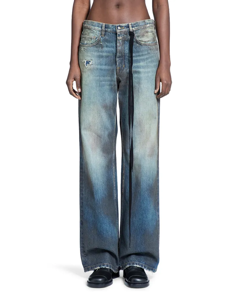Ann Demeulemeester Genoveva 5 Pocket Bootcut Jeans Blue