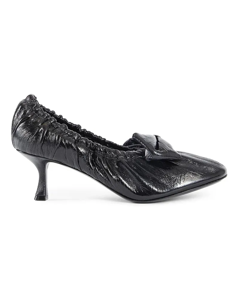 Acne Studios Shiny Nappa Leather Ballet Pumps Black