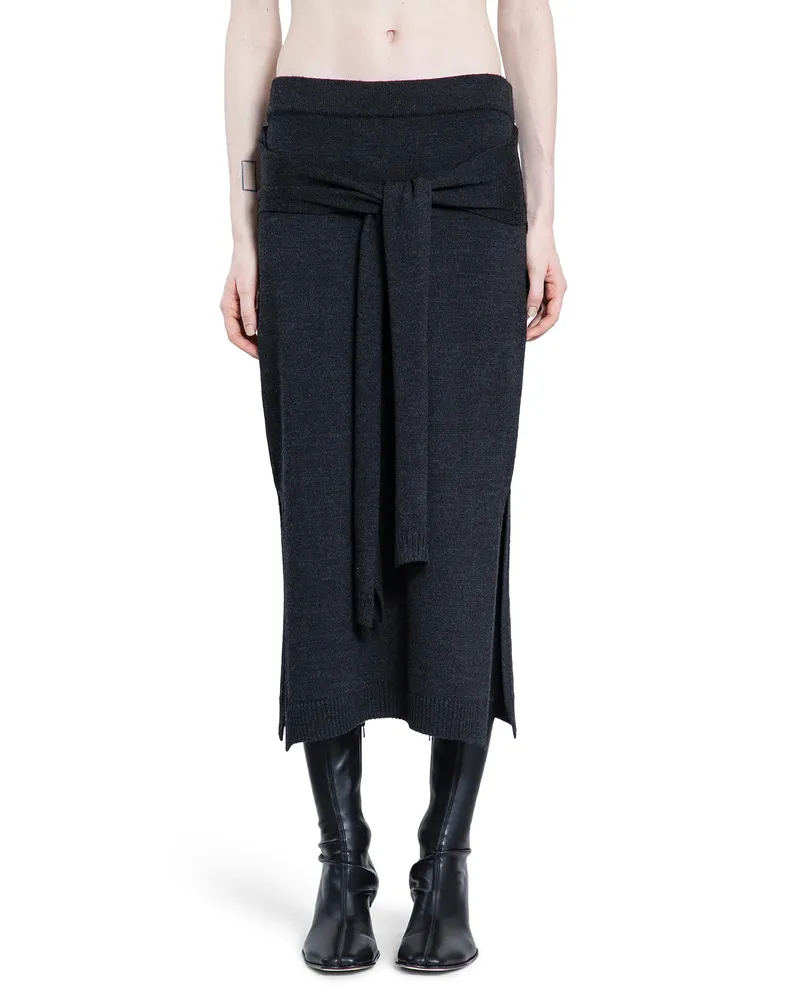 Christophe Lemaire Triompe L'Oeil Midi Skirt Grey