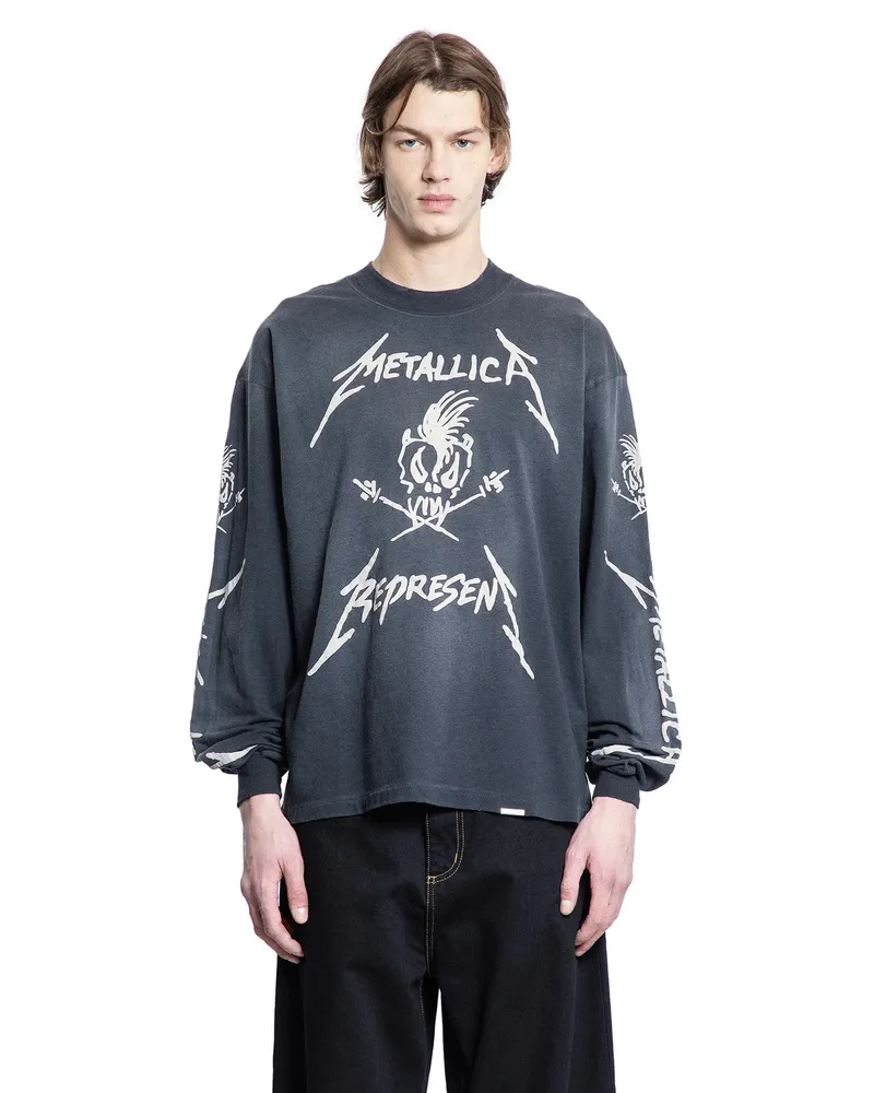 REPRESENT MAN BLACK T-SHIRTS & TANK TOPS Black