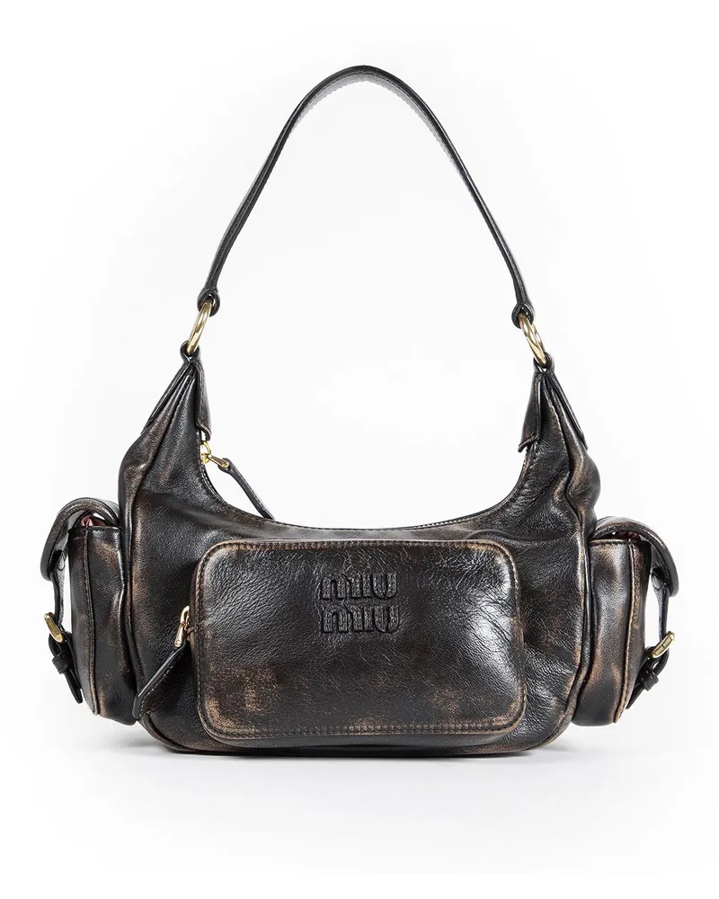 Miu Miu WOMAN BROWN SHOULDER BAGS Brown