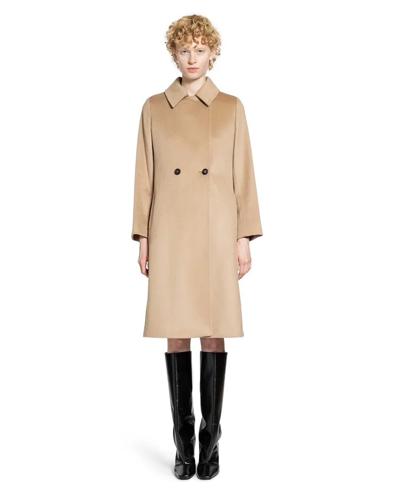 Max Mara Wool Robe Coat Beige