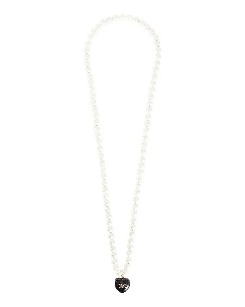 Valentino Garavani Coeur Royal Necklace Black&white