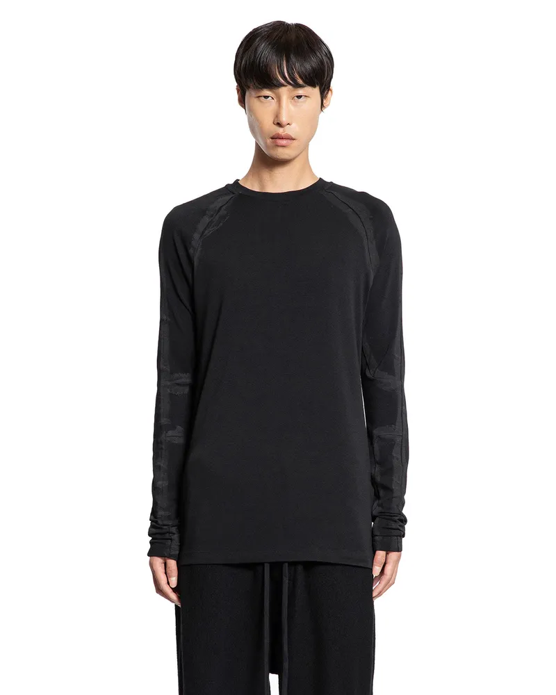 THOM KROM Stretch Cotton Modal Long Sleeve T-Shirt Black