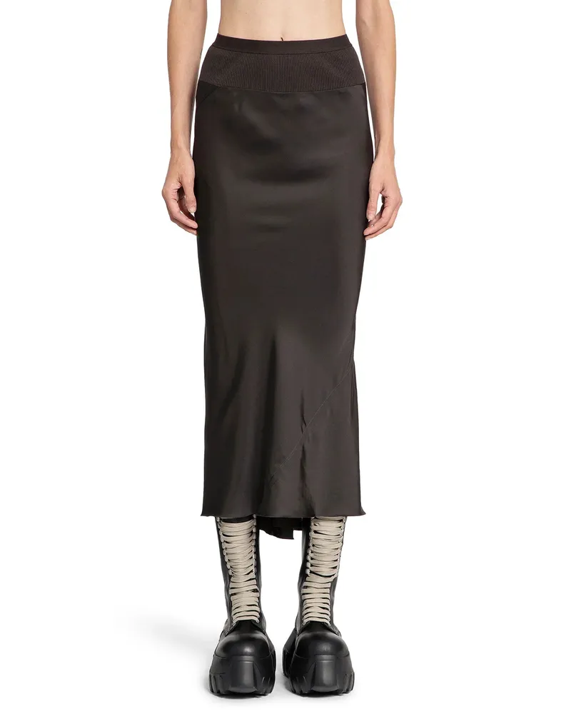 Rick Owens Gonna a pieghe Porterville Calf Grey