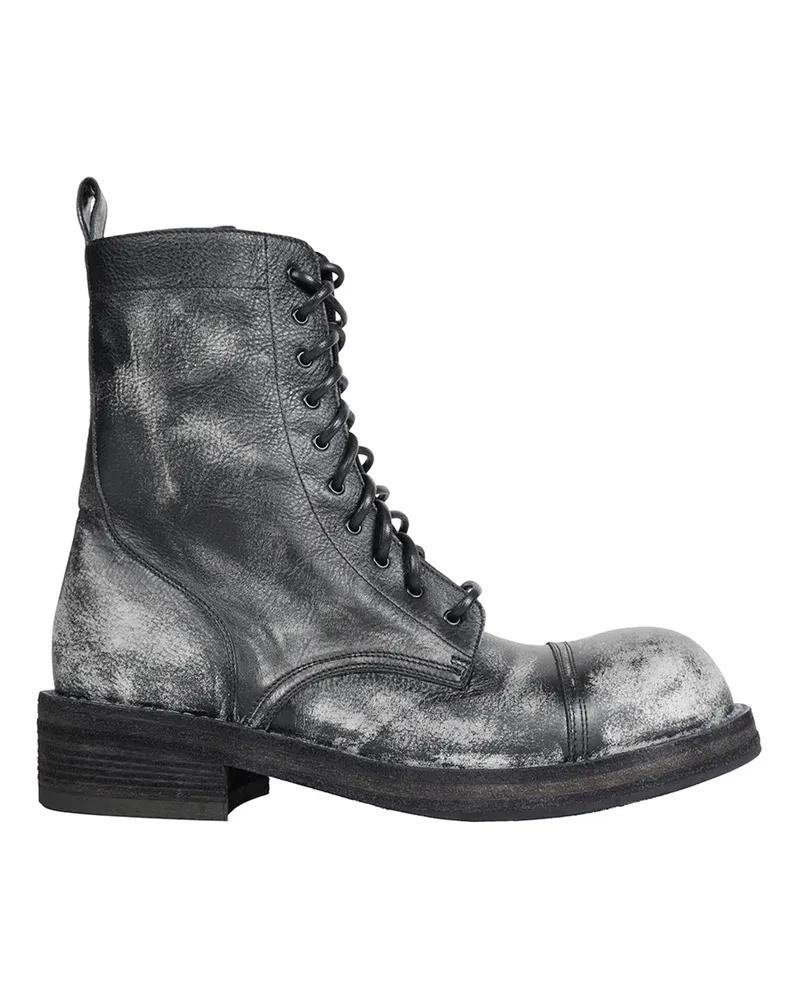 Ann Demeulemeester Aric Engineer Biker Ankle Boots Black