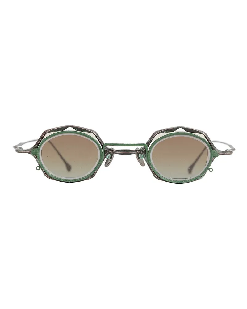 Ziggy Chen Geometric Clip Sunglasses Silver