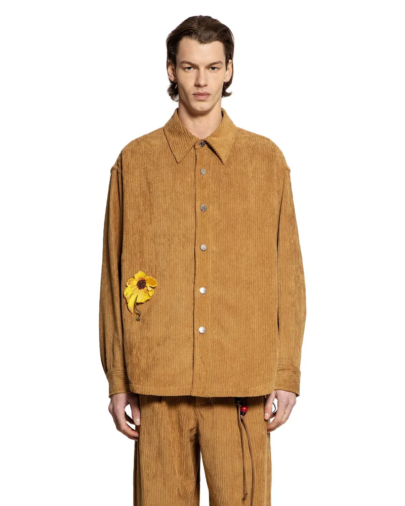 Song For The Mute Flower Shirt Jacket Beige