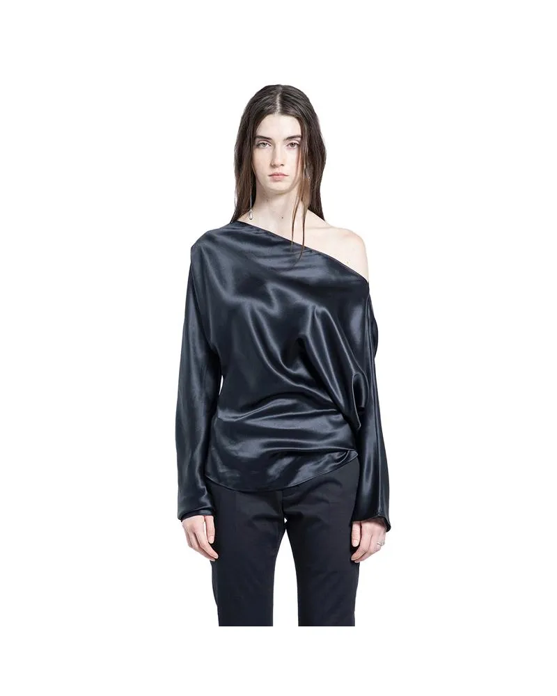 Ann Demeulemeester Satin Washed Top Black