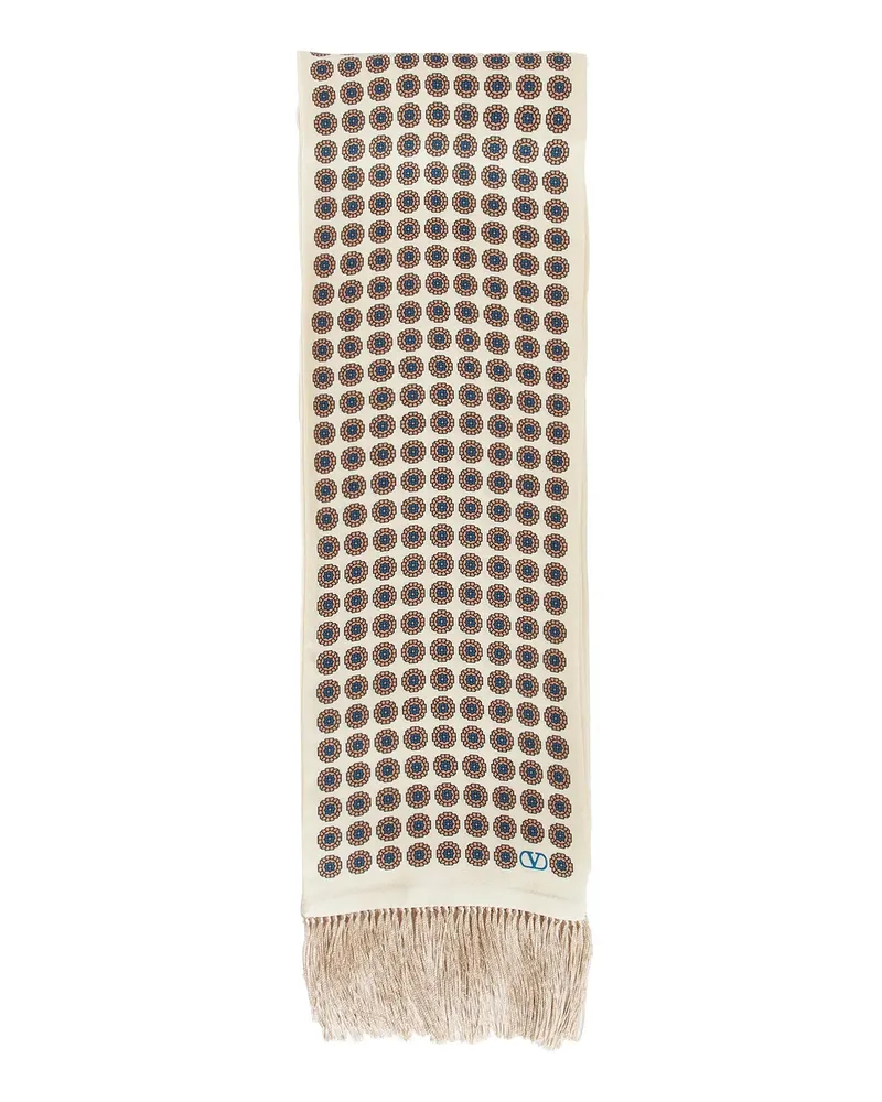 Valentino Garavani chamber silk bandeau scarf Off-white