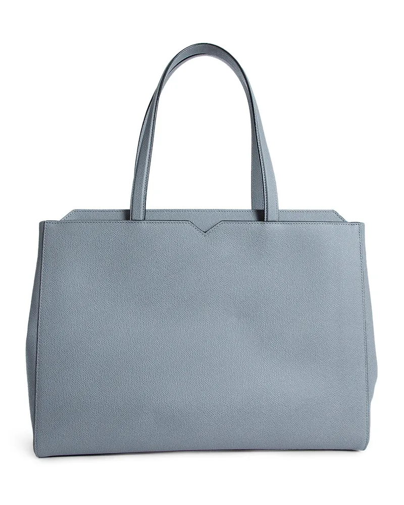 Valextra V-line Horizontal Shopping Bag Grey