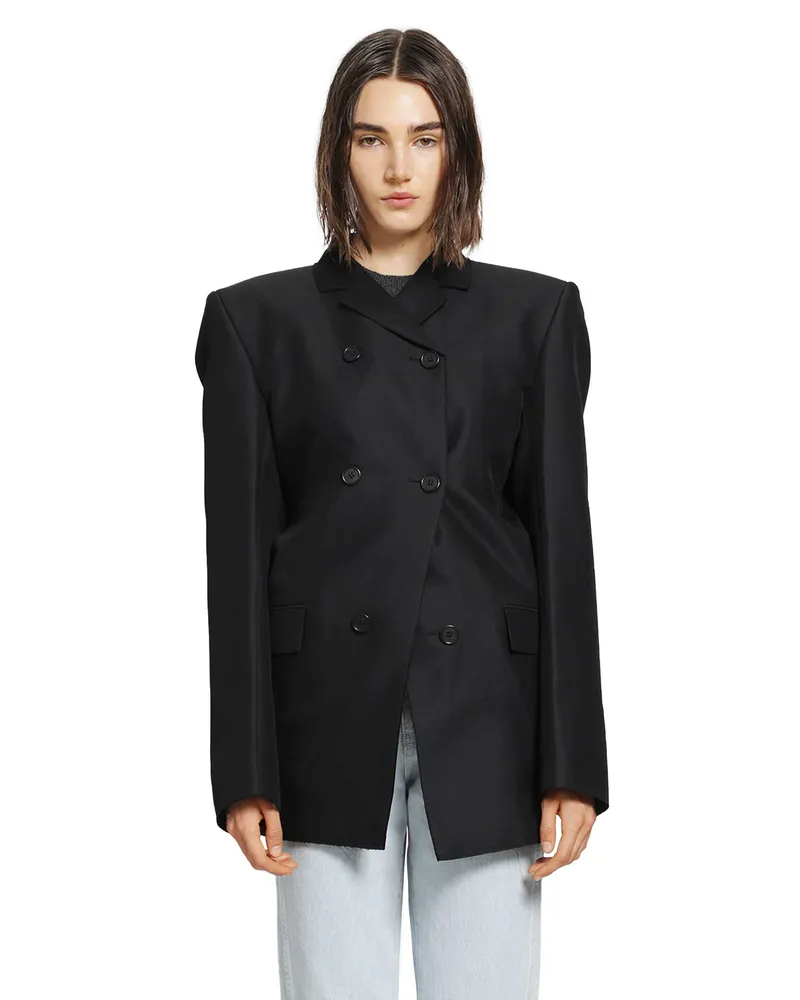 KHAITE Rolo Double-Breasetd Blazer Black