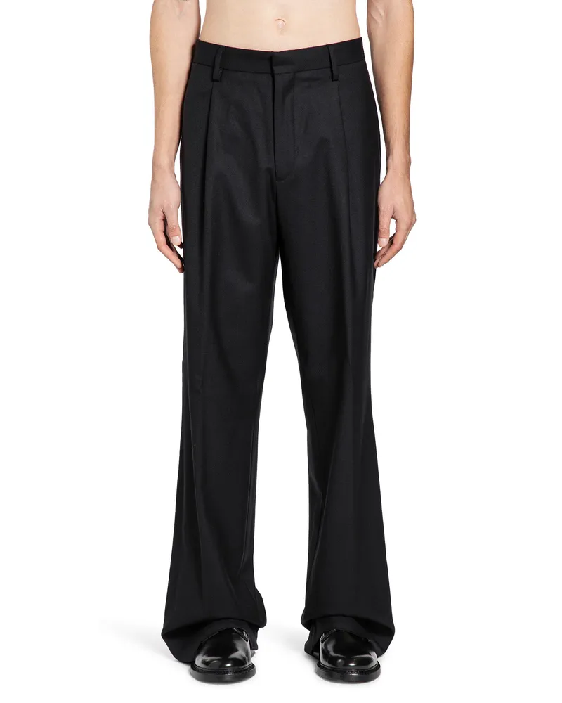 LARDINI MAN BLACK TROUSERS Black