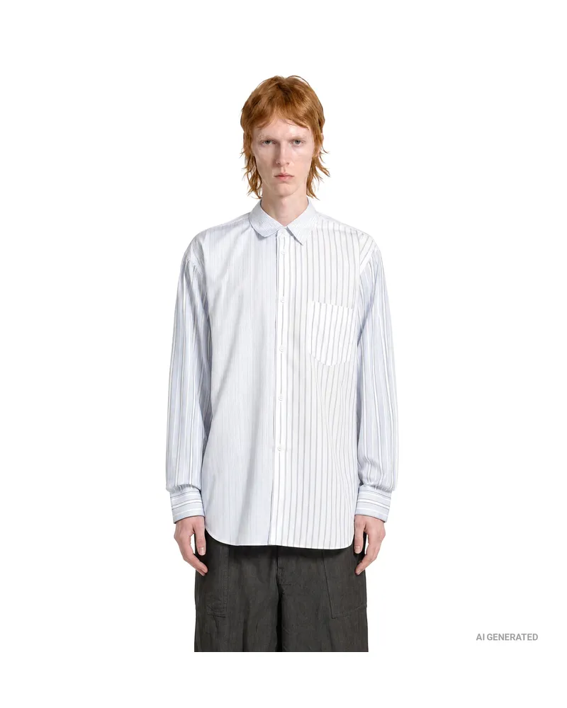 Comme des Garçons Stripe Shirt Blue