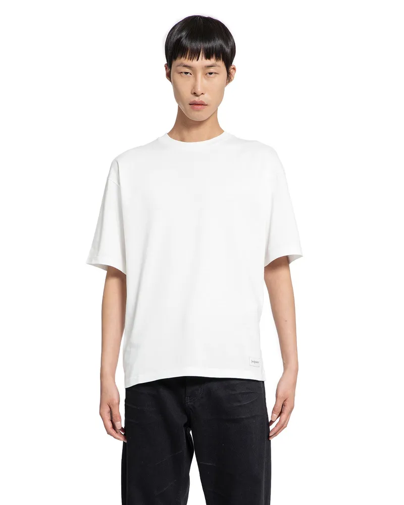 Saint Laurent MAN WHITE T-SHIRTS & TANK TOPS