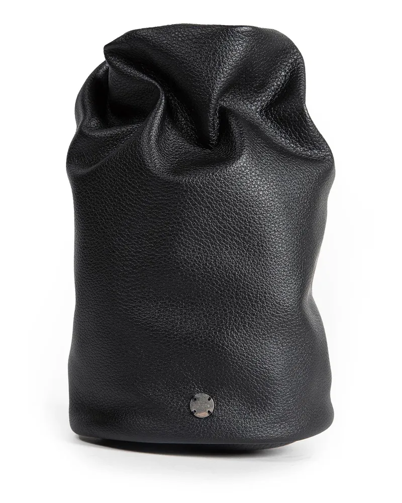 The Row Sporty Pouch in Leather Black