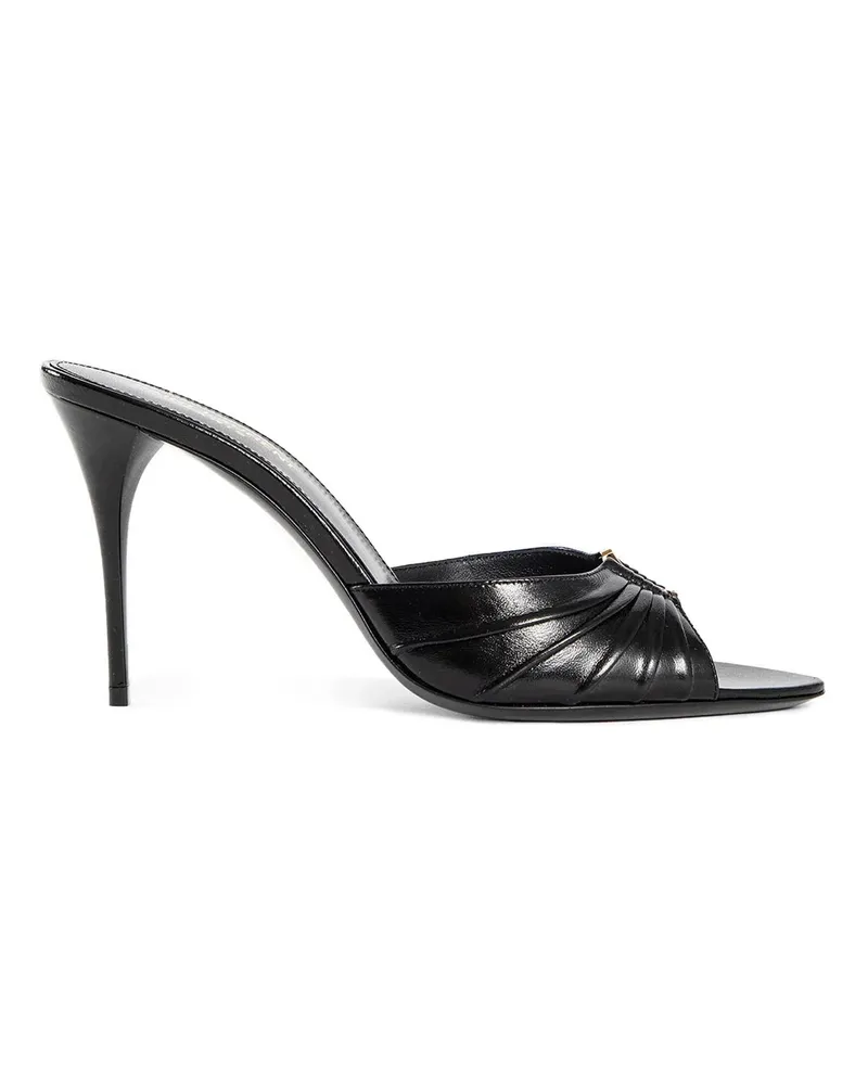 Saint Laurent Sandali in pelle liscia Bbaylone Black