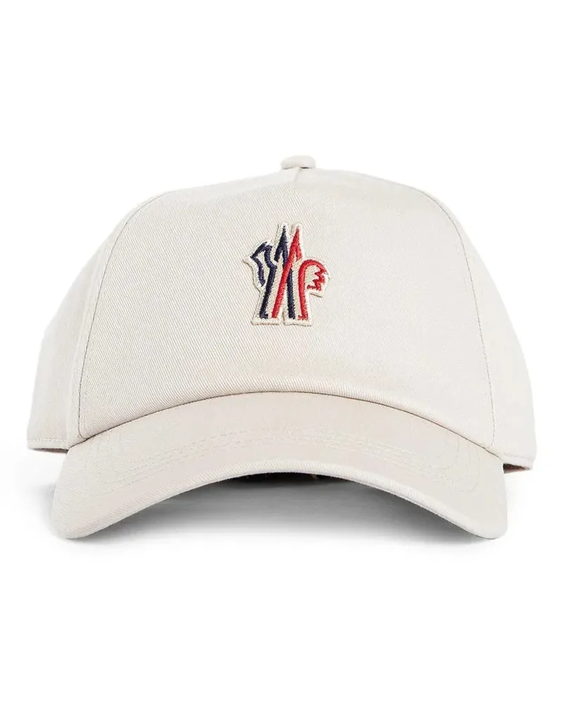 Moncler Cappello da baseball in gabardine di cotone Beige