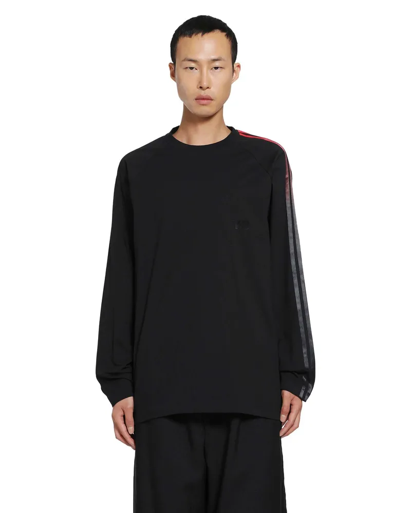 Y-3 Oversized Gradient Stripes Long Sleeve T-Shirt Black