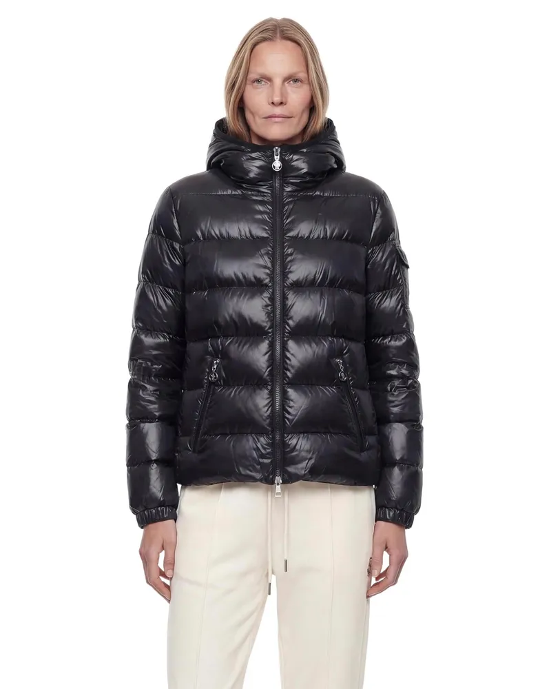 Moncler Glesse Hooded Short Down Jacket Black