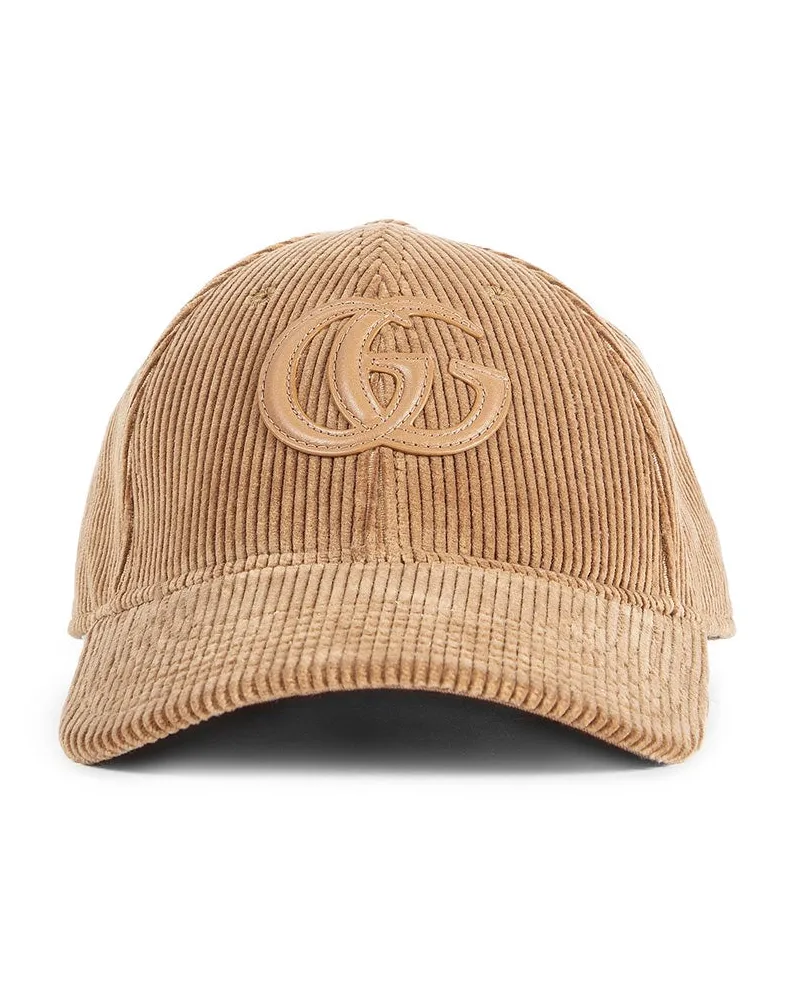 Gucci Corduroy Double G Cap Brown