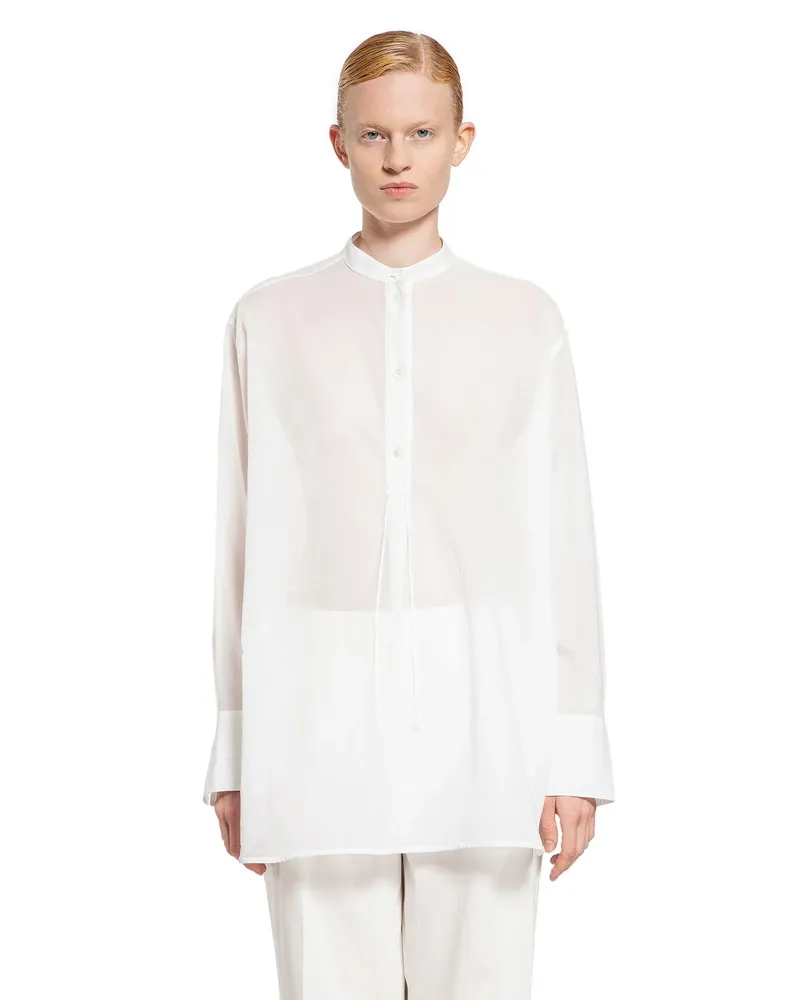 Totême Stand-collar shirt White