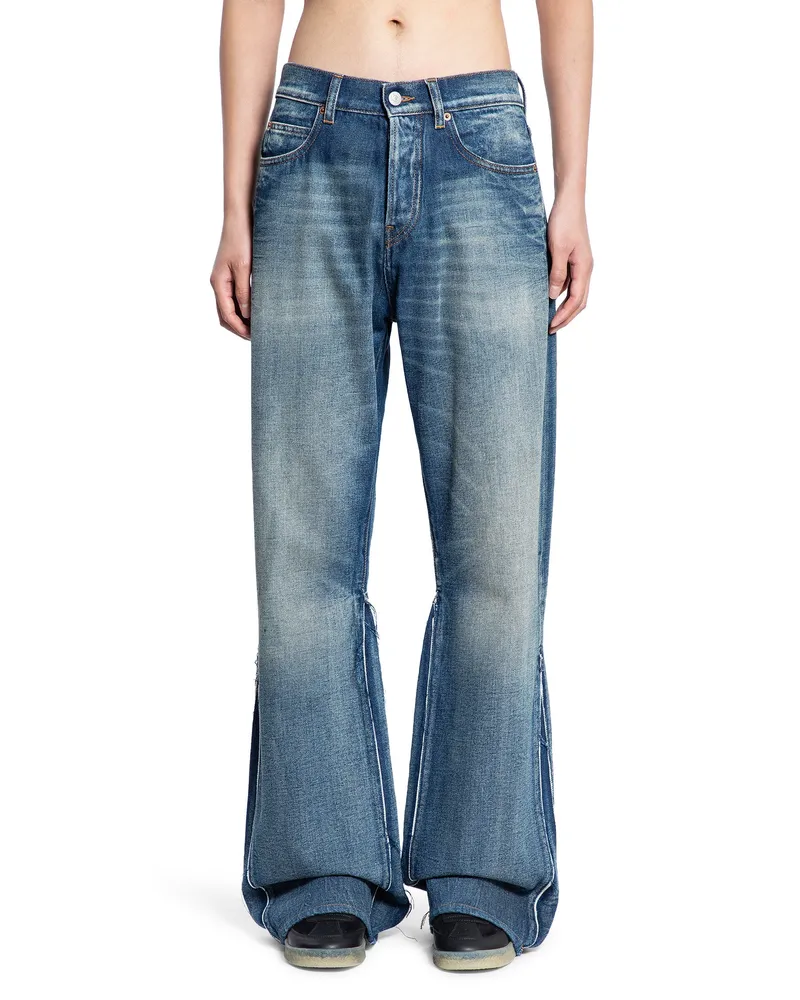 Maison Margiela Wide Leg Jeans Blue