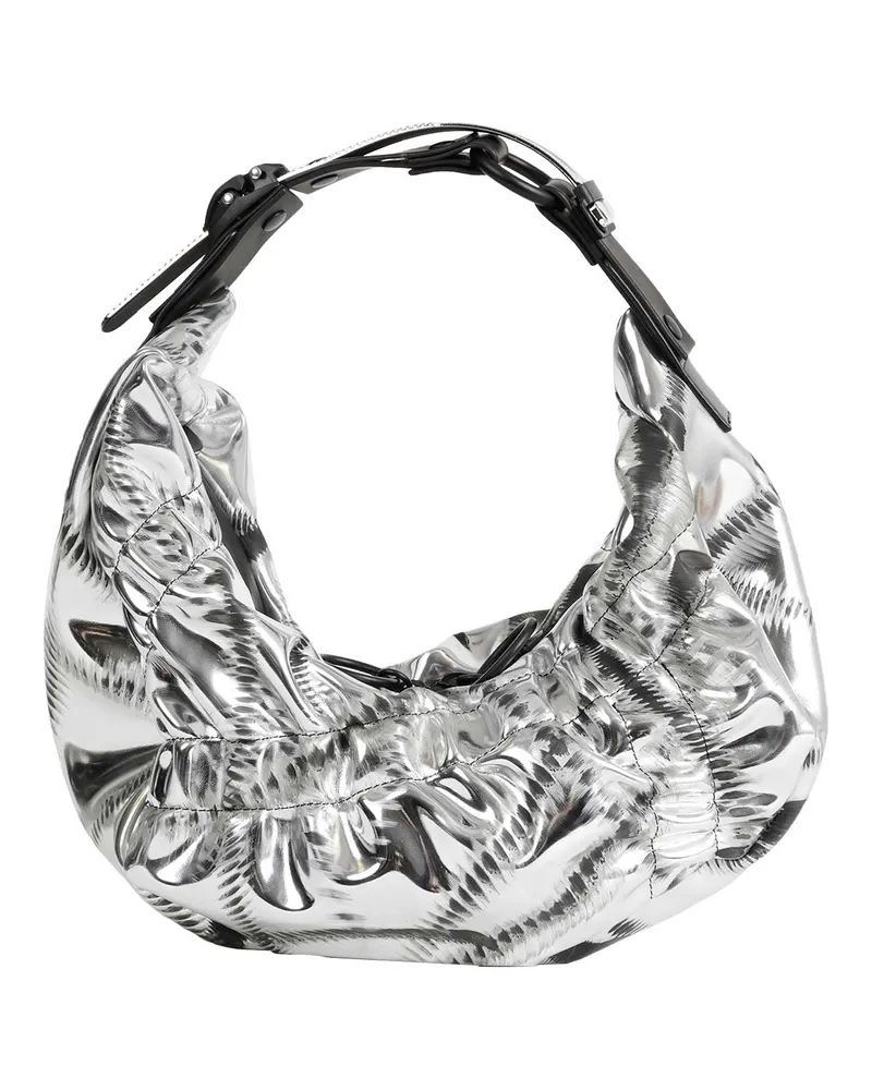 Innerraum Object HM2 Small Crunch Half Moon Bag Silver