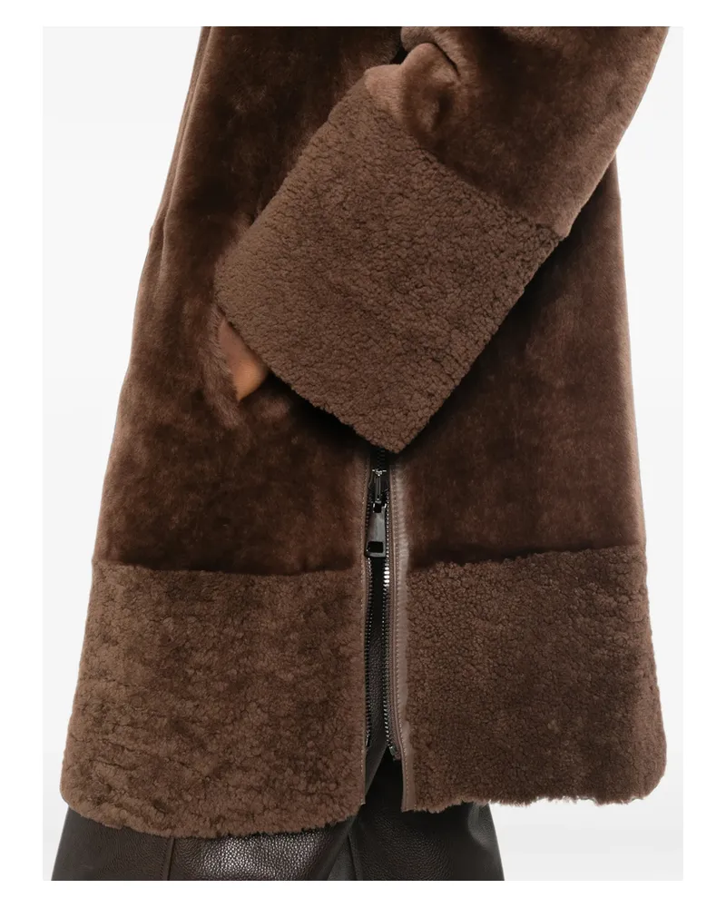SUPREMA X Eraldo Shearling-panelled Reversible Coat Brown