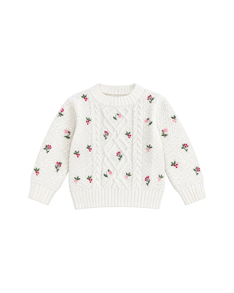 Il Gufo Cable-knit Sweater White