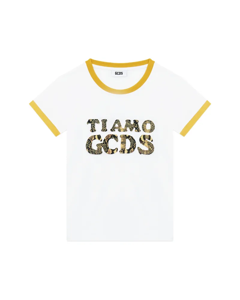 GCDS Logo-detail T-shirt White