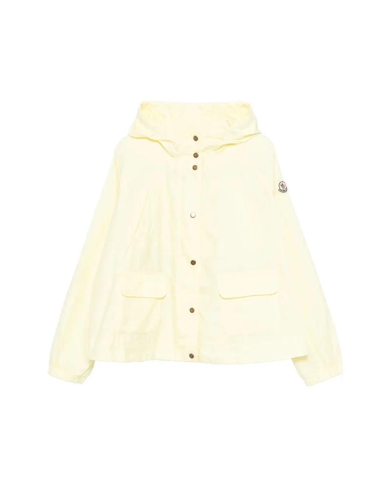 Moncler Buttoned Hooded Jacket Yellow