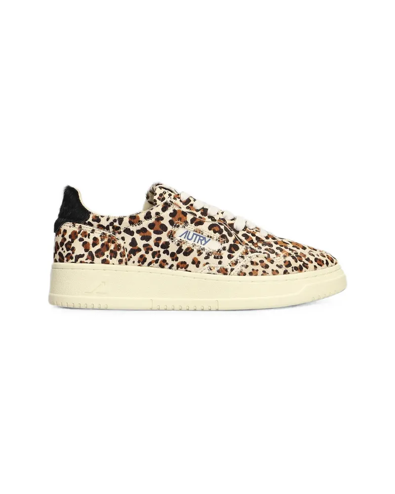 AUTRY Leopard-print Sneakers Neutrals