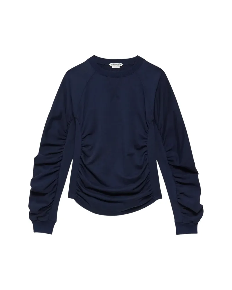 J.W.Anderson Ruched Raglan-sleeve Sweatshirt Blue