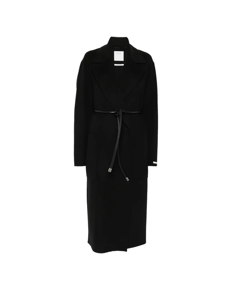 SPORTMAX Zannata Belted Notch-lapel Coat Black