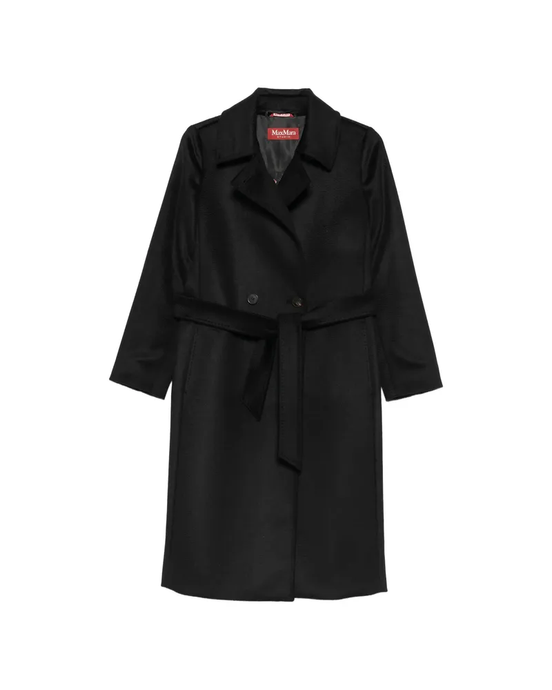 Max Mara Bcollag Belted Double-breasted Coat Black