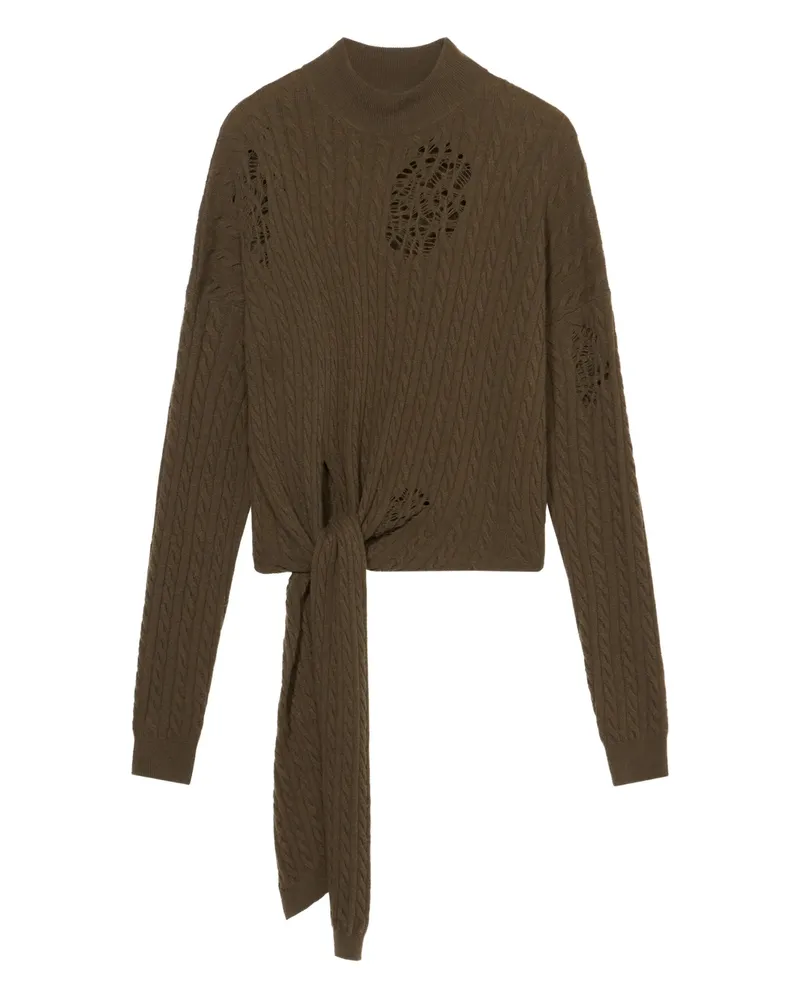 Blumarine Tie-detail Sweater Green