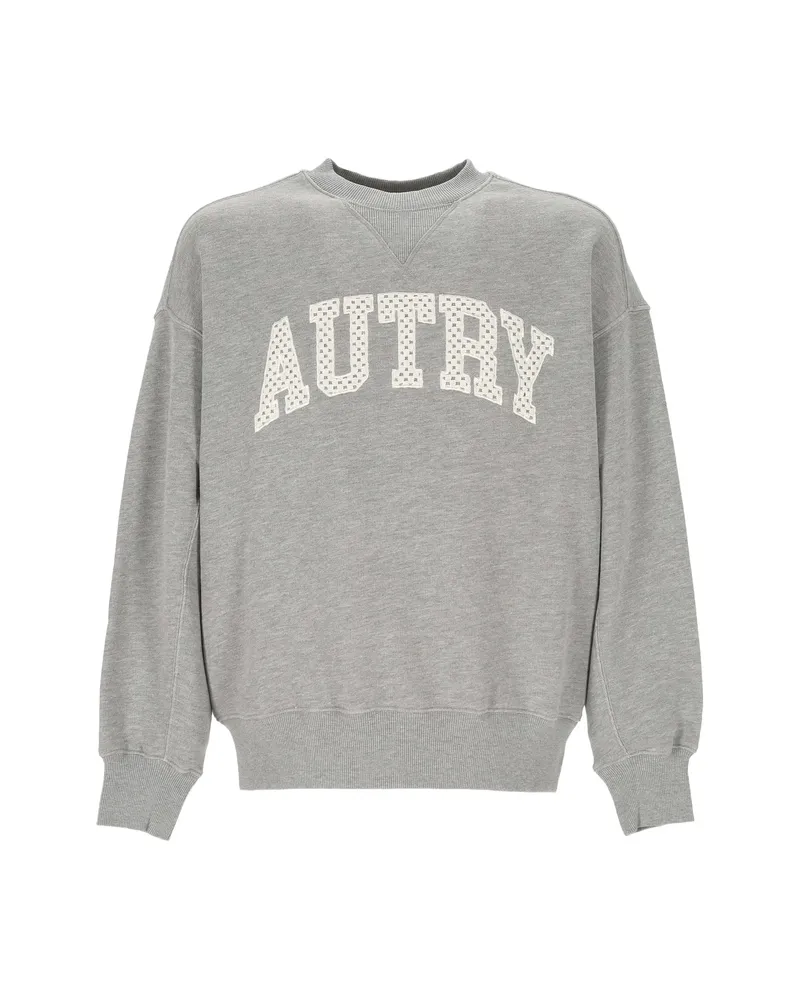 AUTRY Logo Crew-neck Sweatshirt Grey