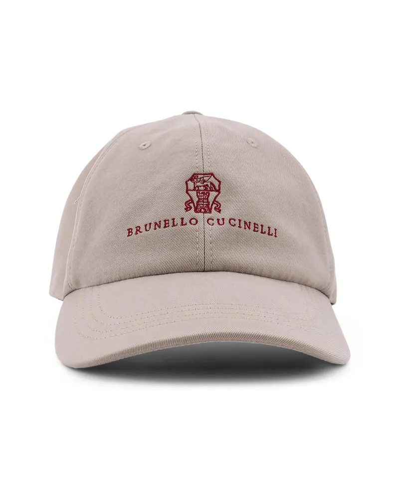 Brunello Cucinelli Logo Baseball Hat Neutrals