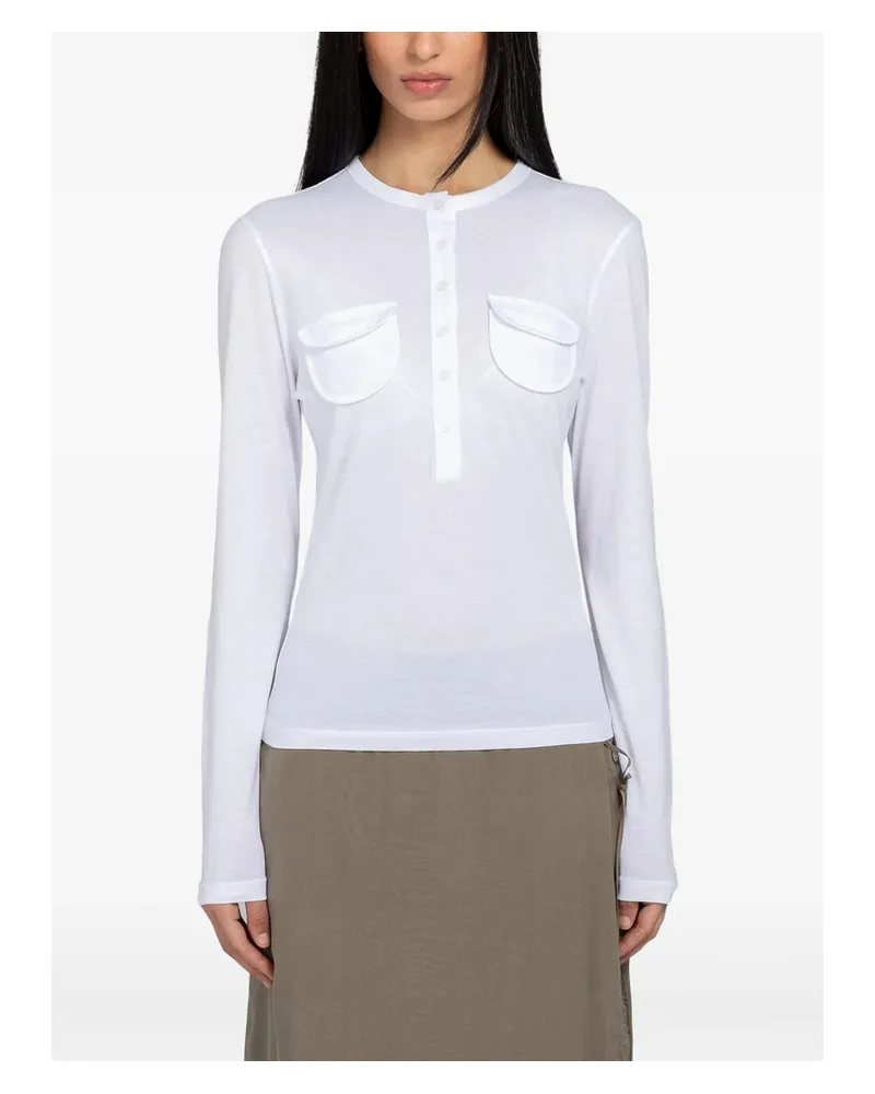 Paloma Wool Nestor Flap-pocket Long-sleeved T-shirt White