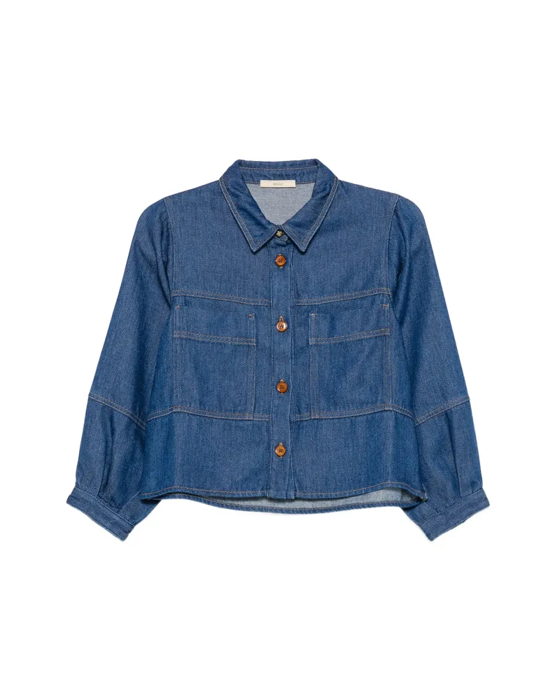 Sessùn Contrast-stitched Jacket Blue