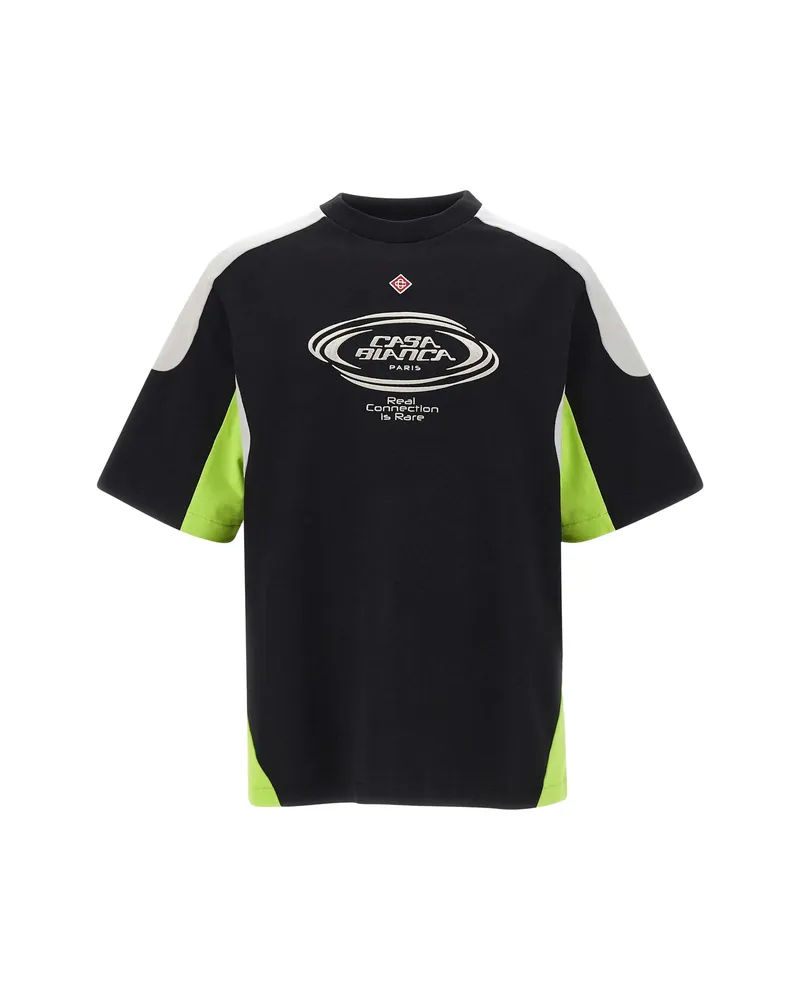 Casablanca Paris Colour Block Logo T-shirt Black
