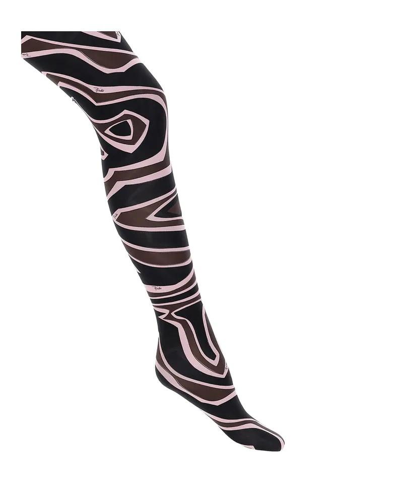 Emilio Pucci Labirinto Print Tights Black