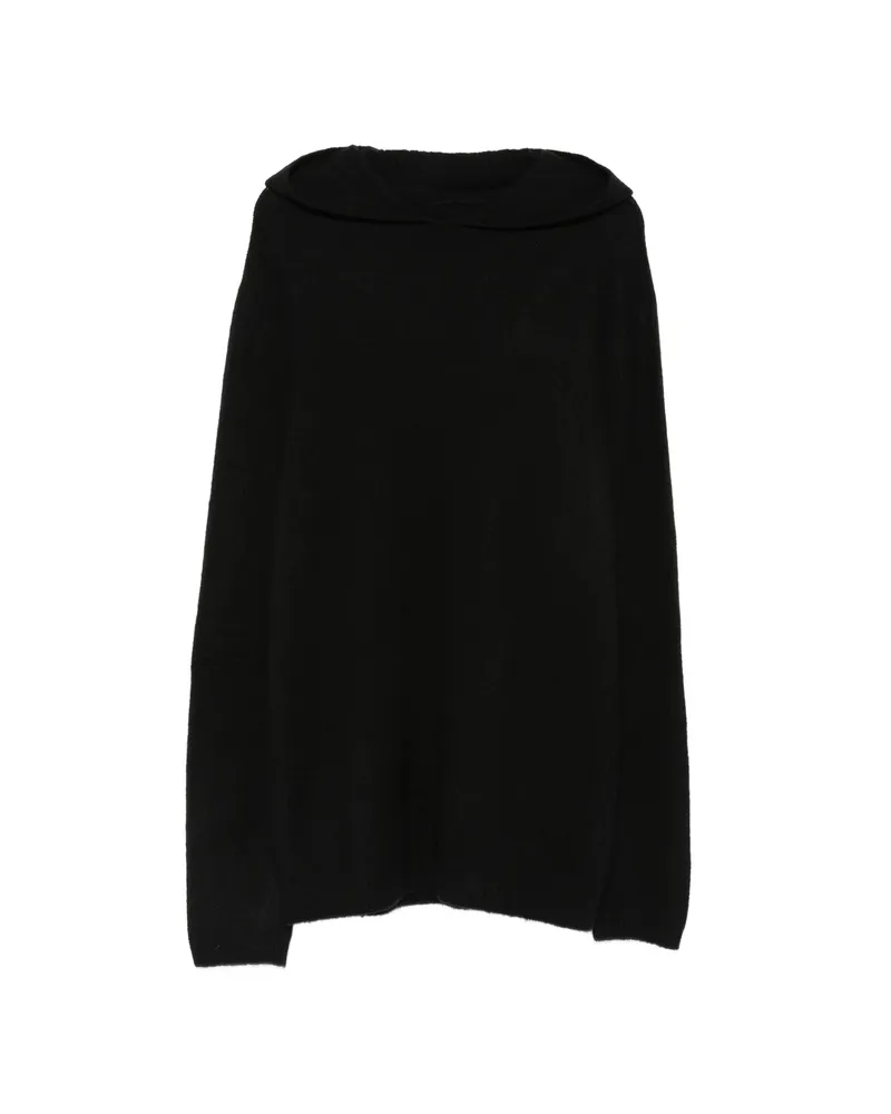 Rick Owens Knitted Hooded Sweater Black
