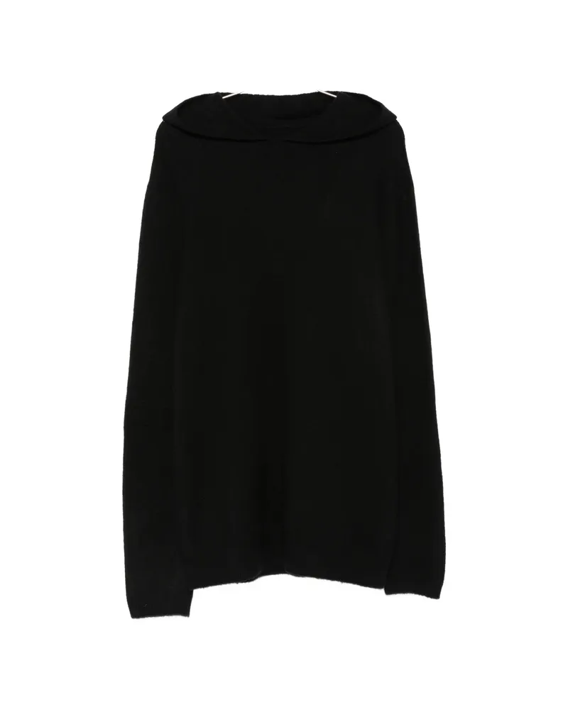 Rick Owens Knitted Hooded Sweater Black