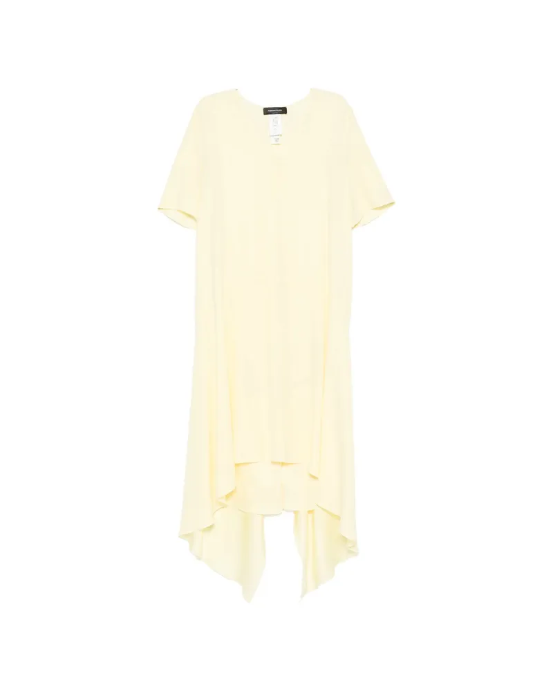 Fabiana Filippi Draped Asymmetric Dress Yellow