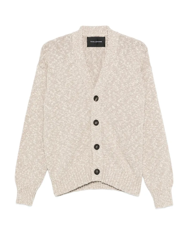 Tagliatore Buttoned V-neck Cardigan Neutrals