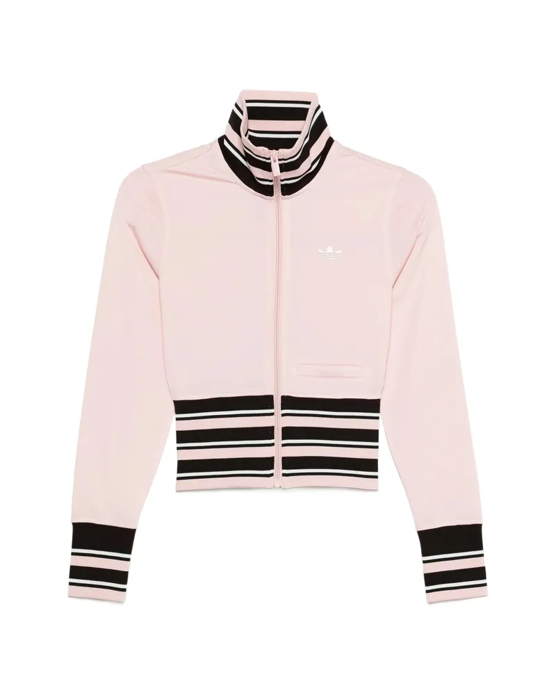 adidas Striped Zipped Sweater Pink