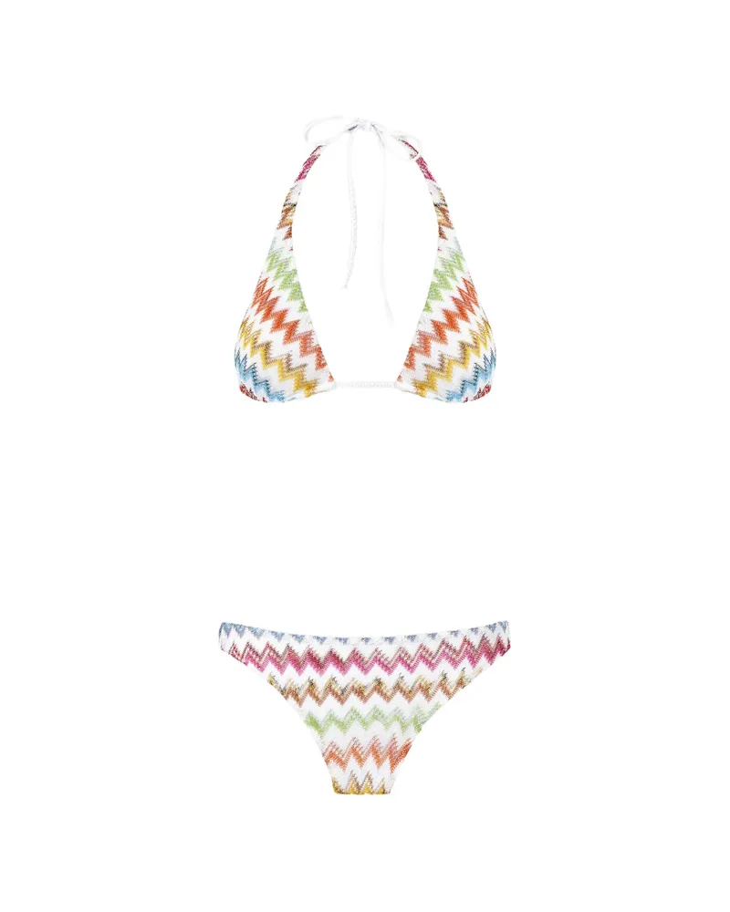 Missoni Chevron Tie Bikini White