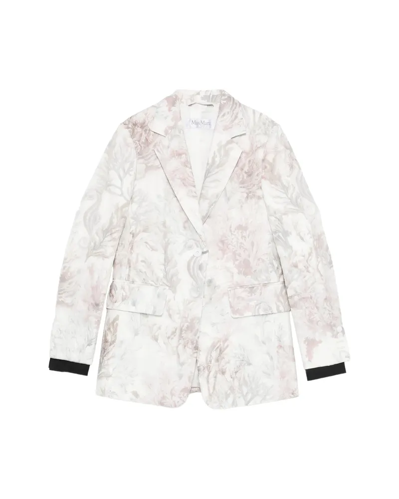 Max Mara Floral-print Blazer White
